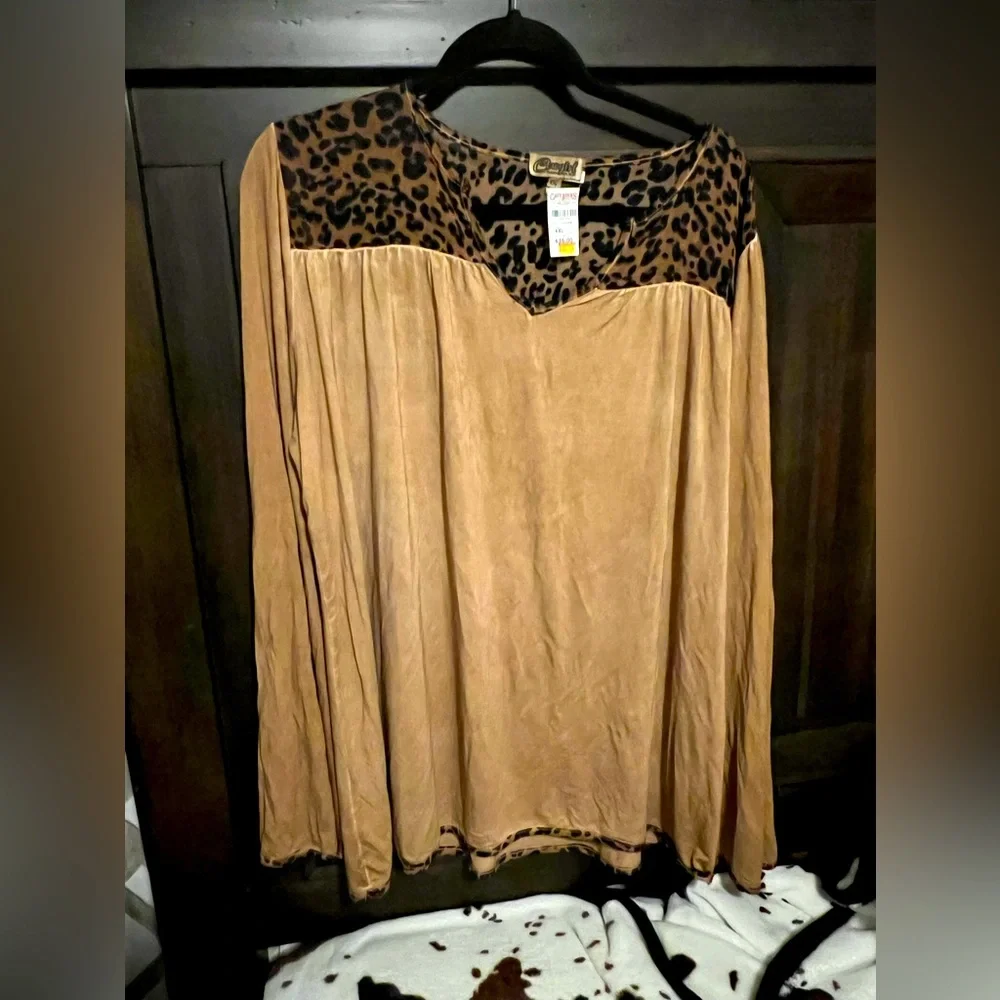 Xxl leopard western top - Picture 1 of 6